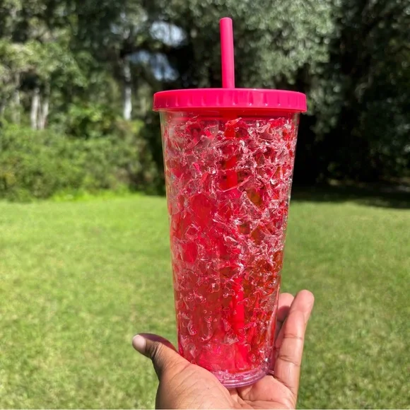 Here Comes the Sun Pink 18 oz Tumbler NWOT - Picture 2 of 3